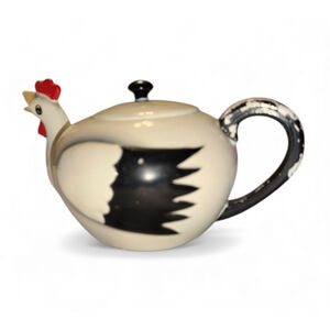 Holt Howard Coq Rouge Ceramic Teapot Mcm 50s Chicken Cottagecore Decor See Pics